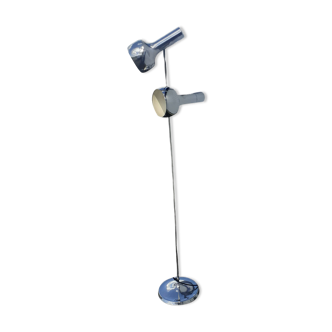 70's double chrome floor lamp