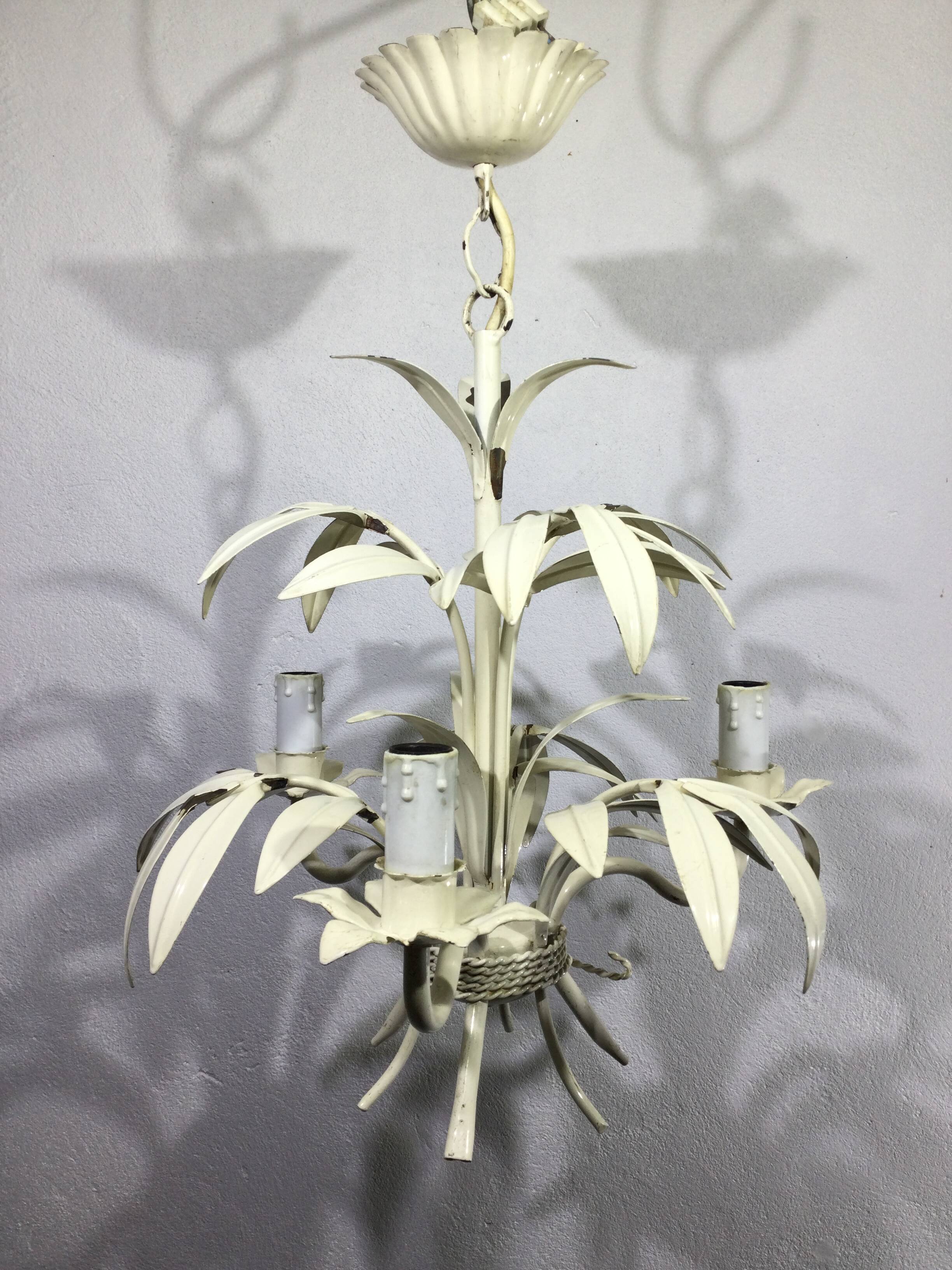 3-Light Leaf Chandelier