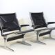Pair of Eames Sling Tandem armchairs