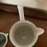 Tripod chocolate pot, Gien earthenware, vintage 60s
