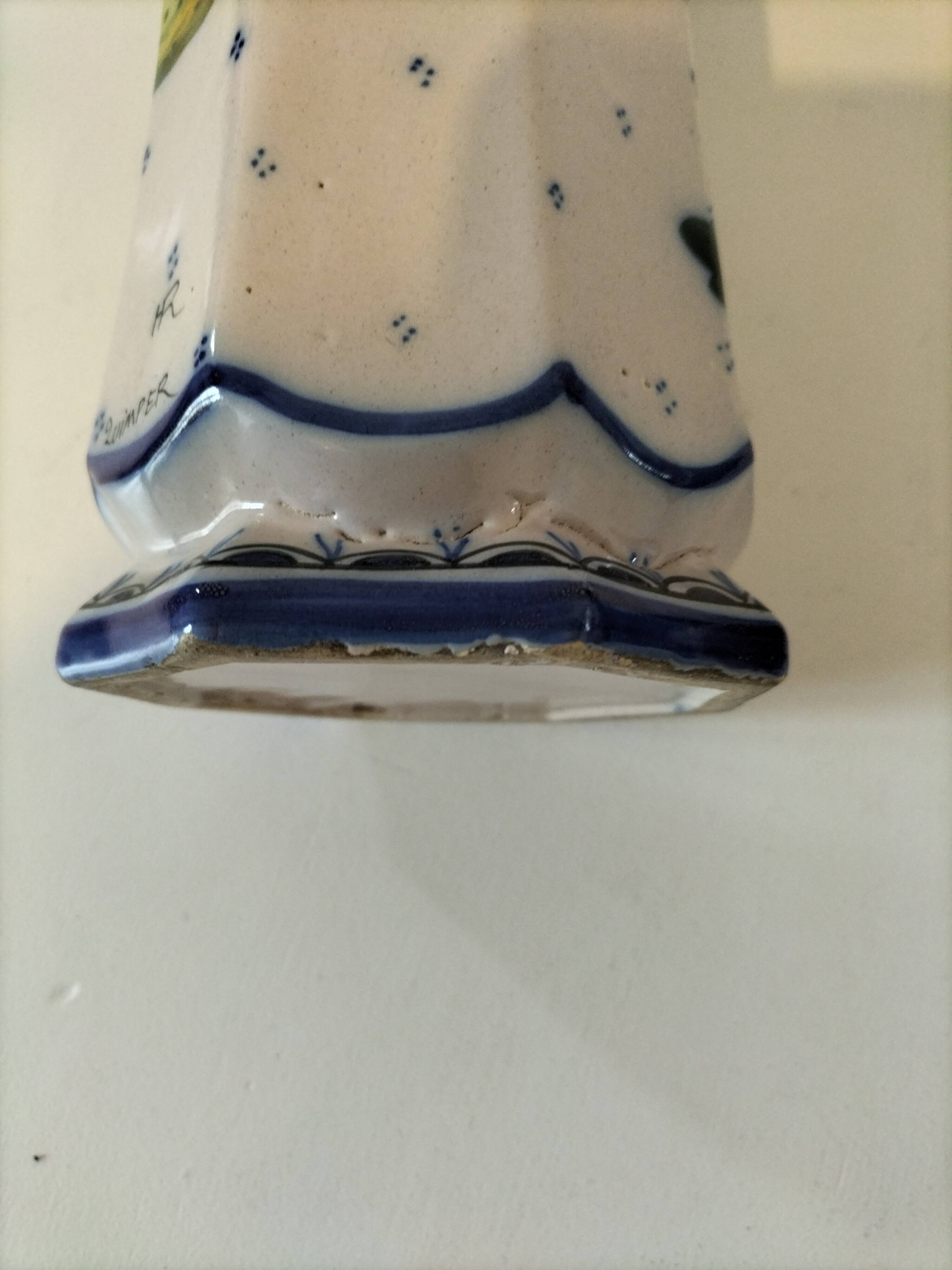 Vase Henriot Quimper ancien — début 20ème siècle
