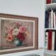 Tableau nature morte bouquet de roses