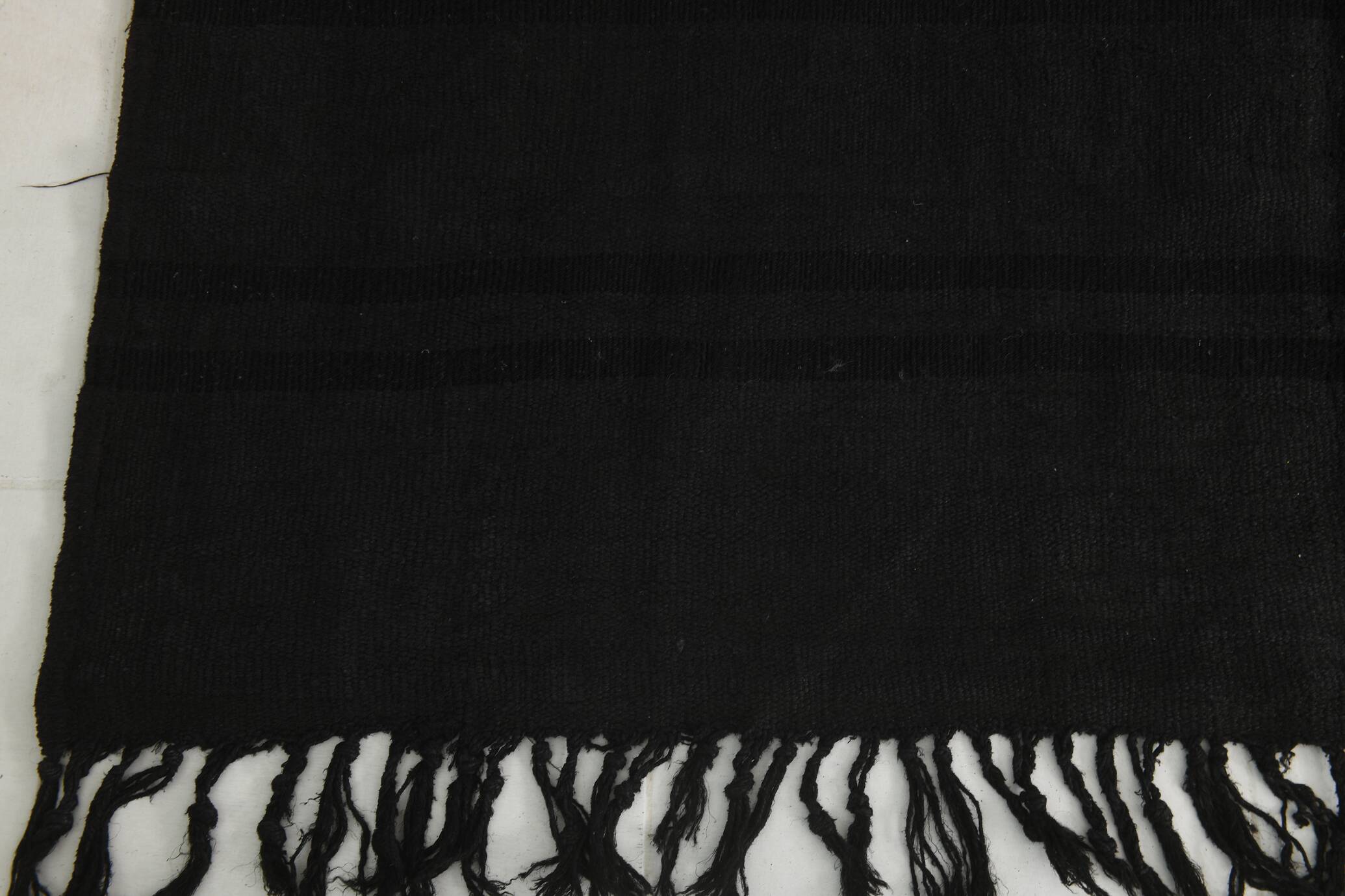 Striped Pattern Black Vintage Rug, 204x296 Cm