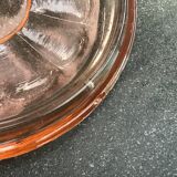 Bonbonnière vintage en verre rose