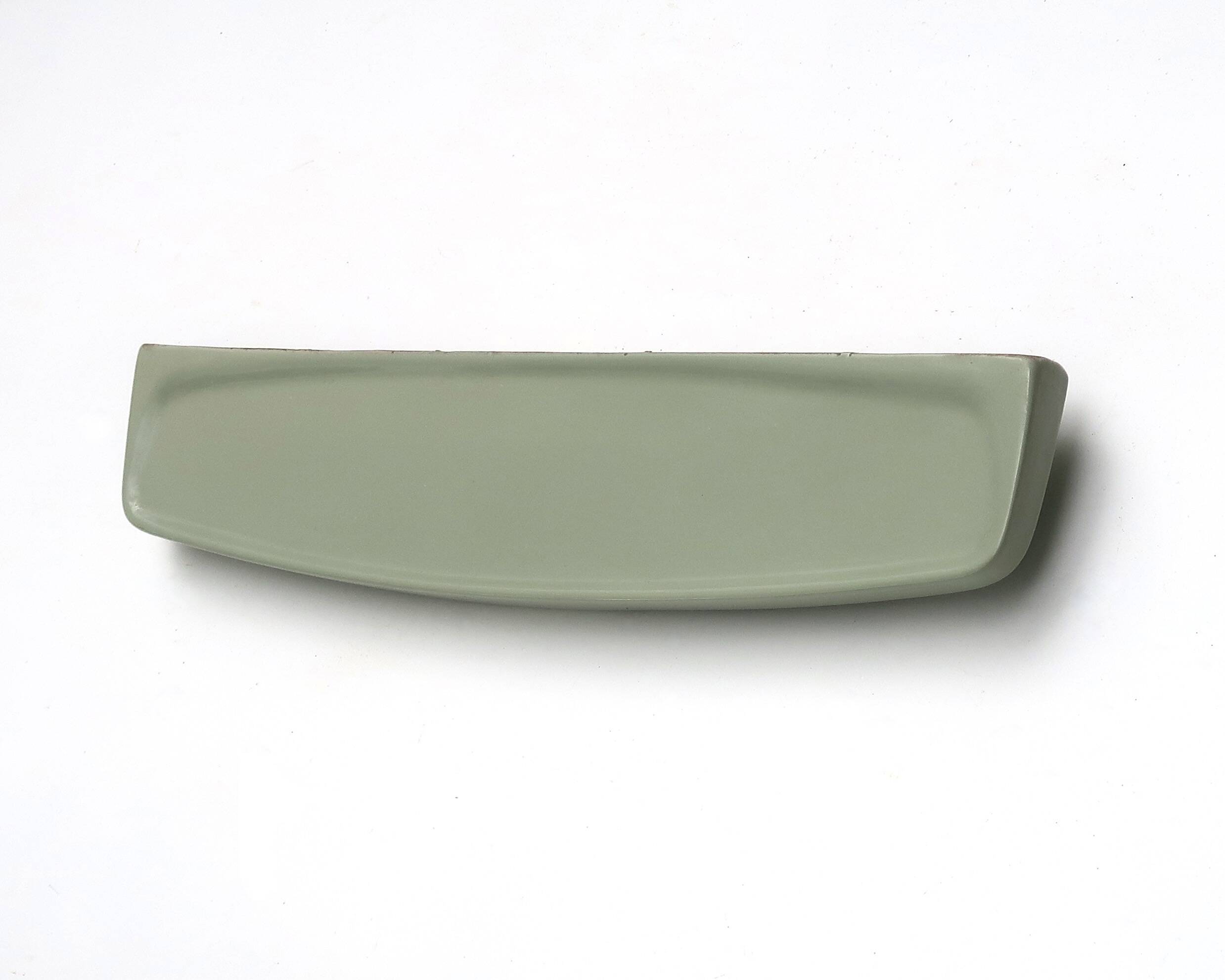 70s green linden porcelain bathroom wall shelf