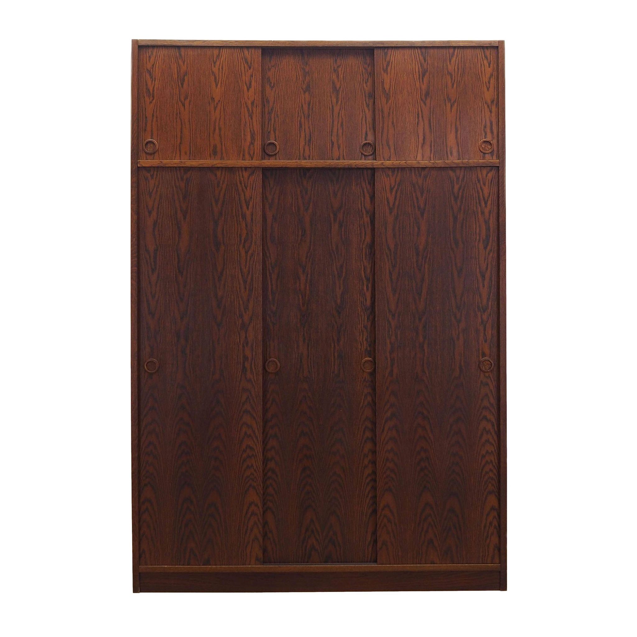 Oak wardrobe, Danish design, 1970s, manufactured by Tage Mogensen