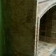 Louis XIV-style fireplace has 19th century veined pink marble hood