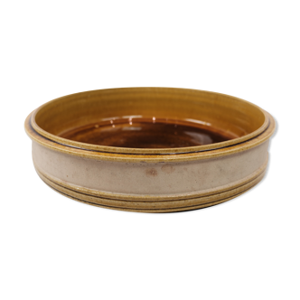 Ceramic Bowl in Dark Brown Shades by Herman Kähler, Made in Denmark from 1960s