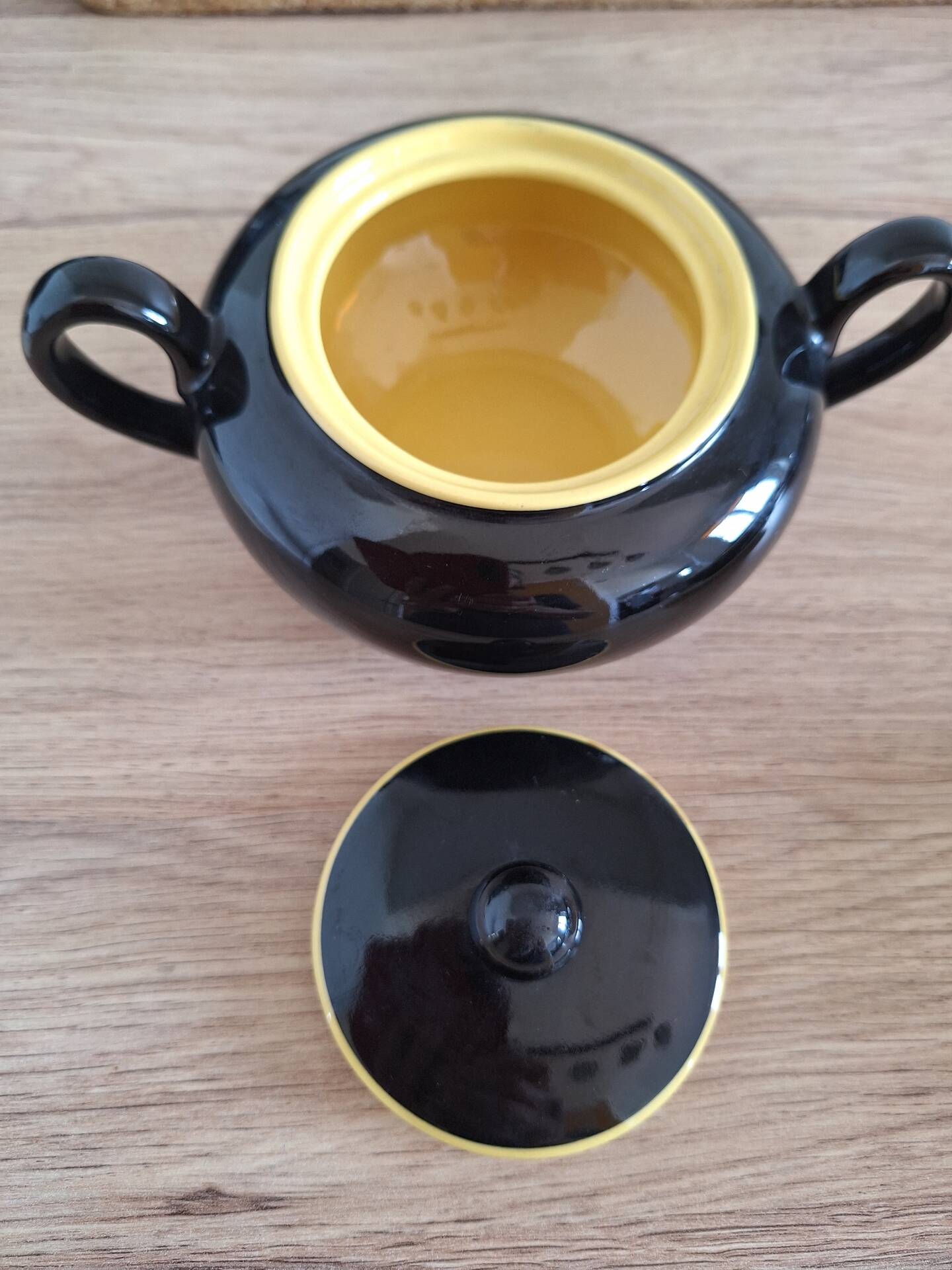 1960s yellow and black coffee service by Villeroy and Boch.