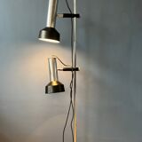 Lampadaire du milieu du siècle avec deux spots noir/chrome
