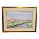 Gouache on paper depicting a marsh landscape