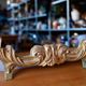 Baroque gold table mirror in Louis XV style, carved and stuccoed wood.