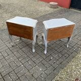 Pair of beech bedside tables