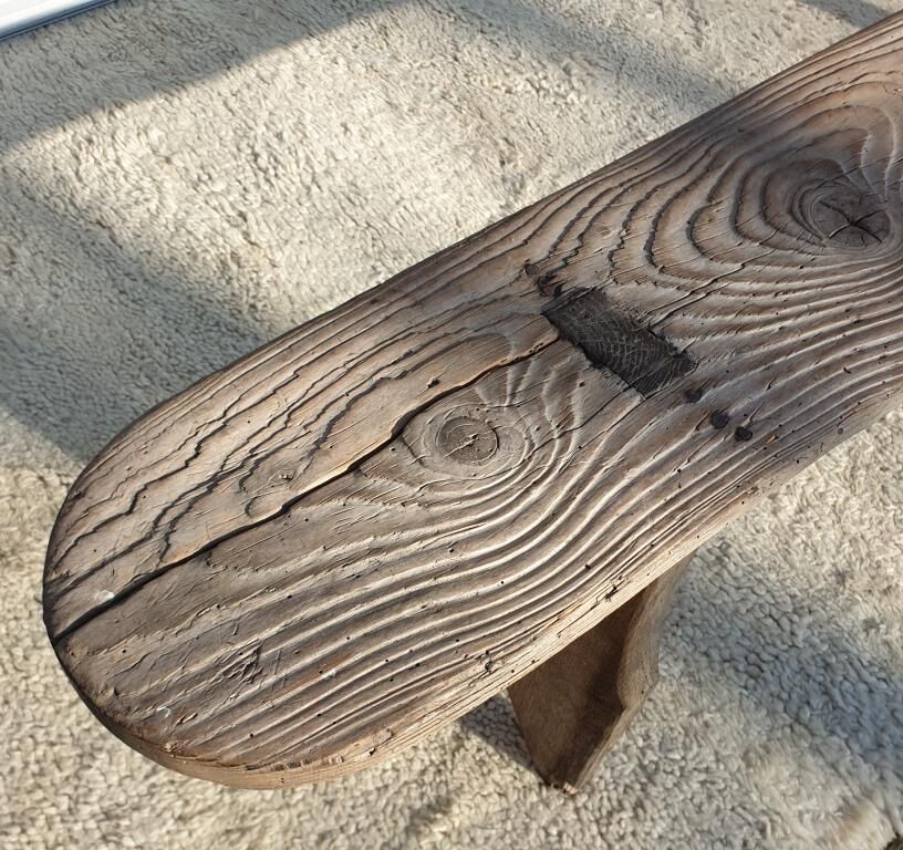 Spinning bench XIXth wooden XL 203cm