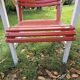 Ancien salon de jardin en bois design 50-60