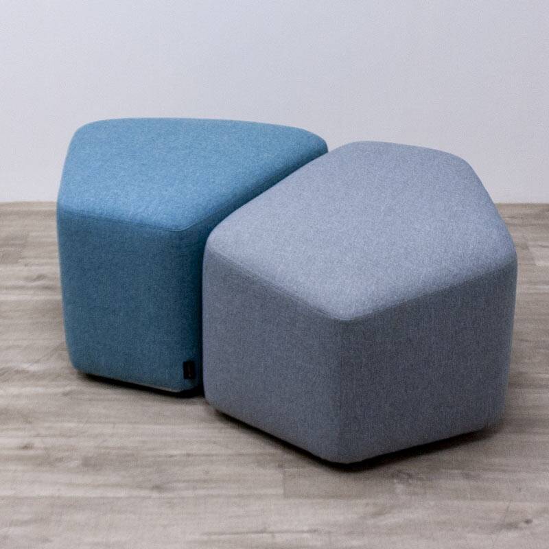 Modo pouf designed by Luca Botto for LaCividina in Blue fabric