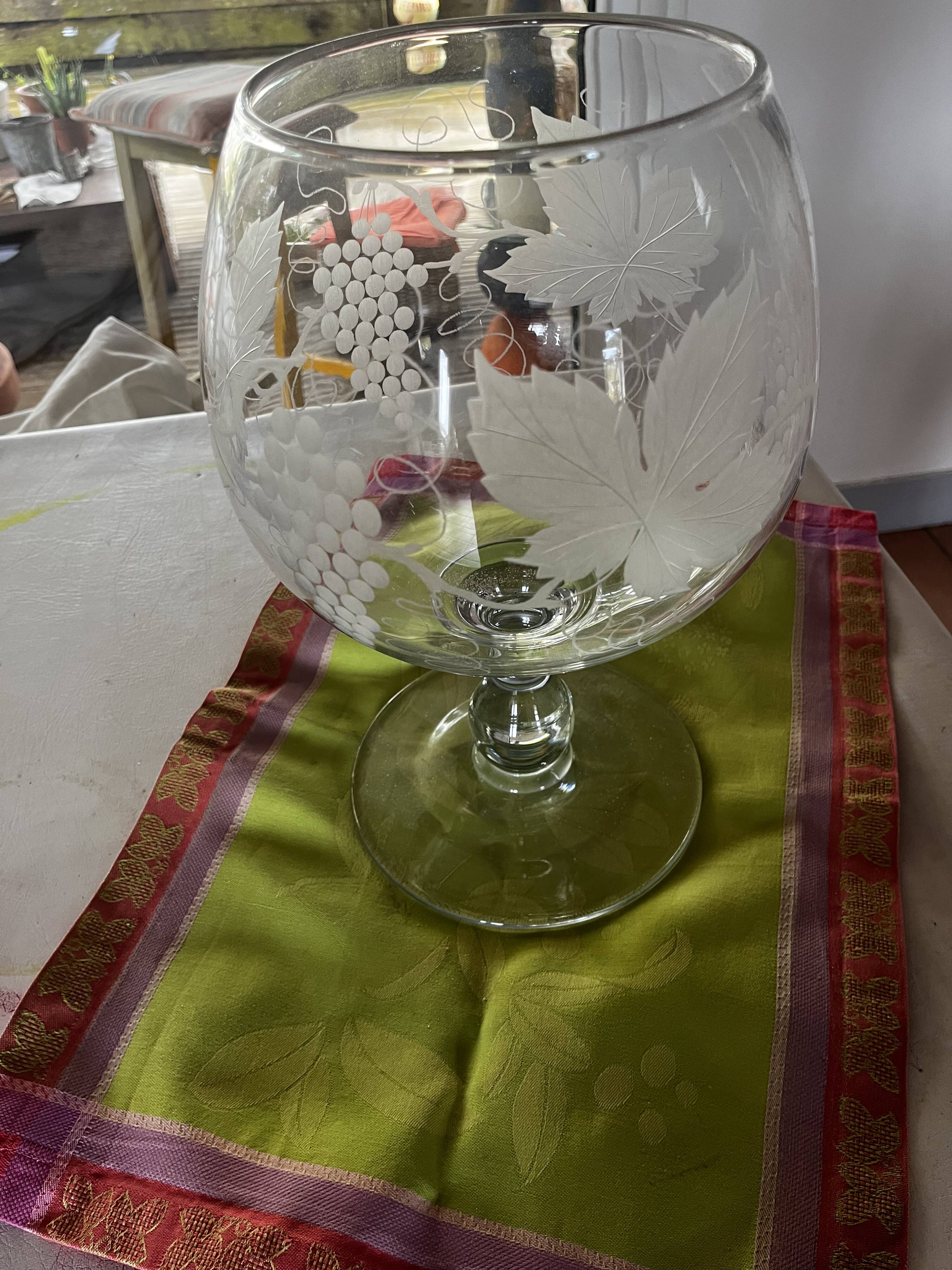 large crystal table glass