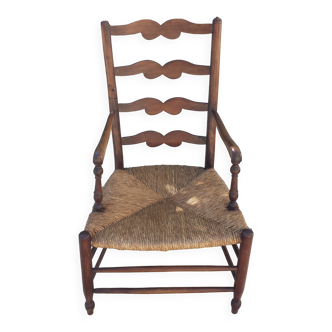 Fauteuil Paillé Provençal ancien