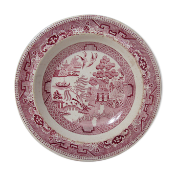 Ancient orientalist pink hollow dish