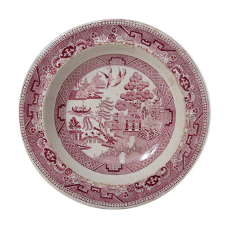 Ancient orientalist pink hollow dish