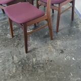 Set of six vintage teak dining chairs