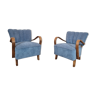 Pair of Halabala cocktail armchairs