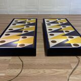 Pair of large "Scandinavian Design" wall lights.