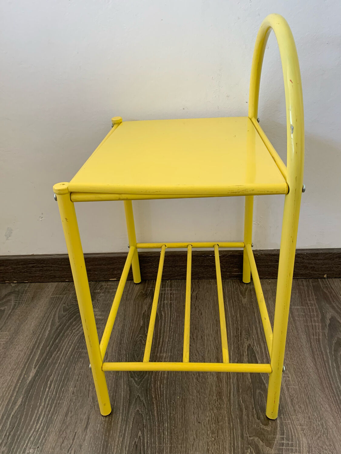 Yellow bedside table
