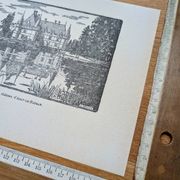 Printed in 1933, the castle of Azay-Le-Rideau, Indre-et-Loire.