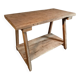 Old French work table / kitchen island / console, beech and chestnut, circa 1930–1950