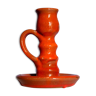 Candlestick in ceramic of Vallauris red from the 1950s