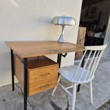 Vintage modernist design oak desk 1950s