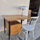 Vintage modernist design oak desk 1950s