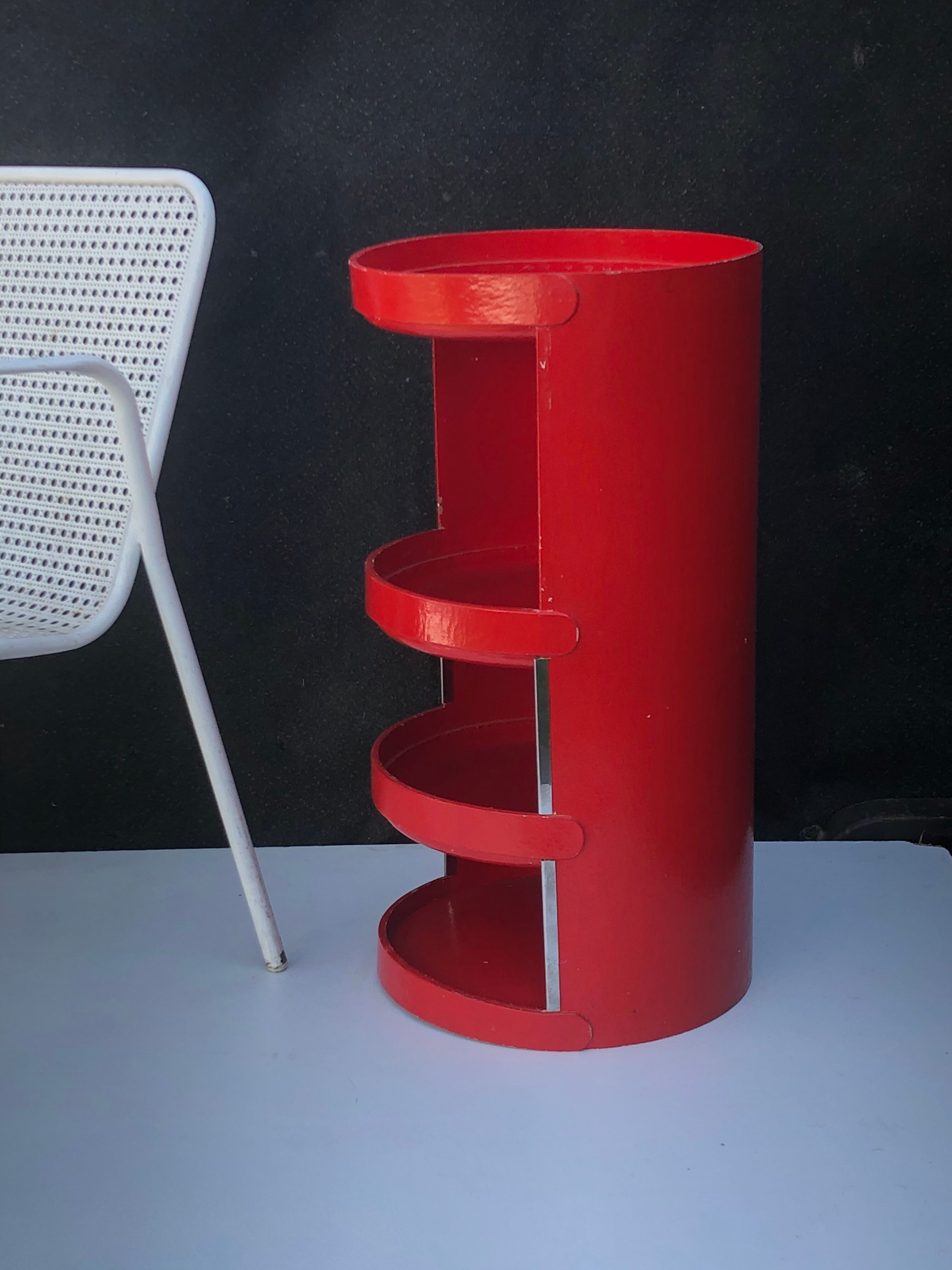 1960 Louis April denim design cardboard shelf