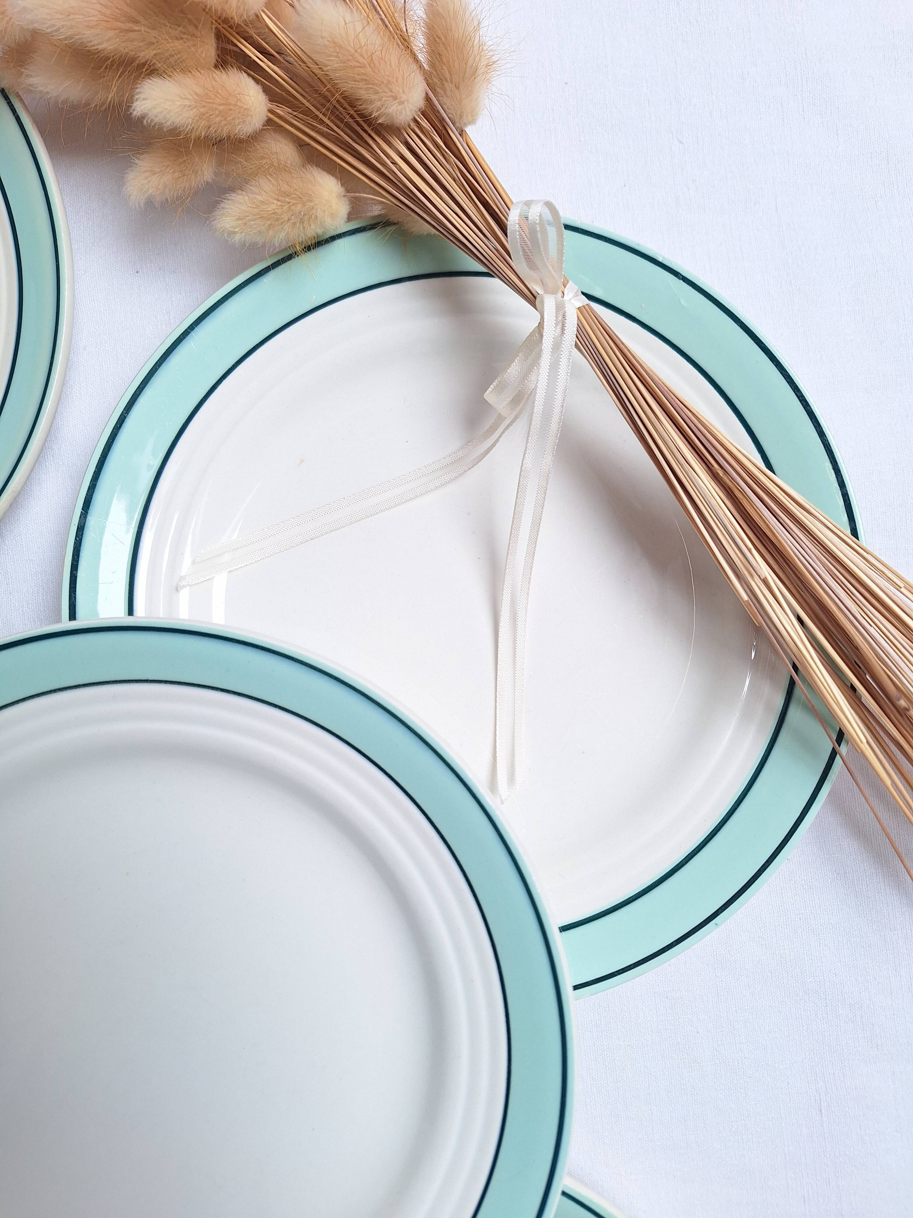 Céranord flat plates - Amanda model in green