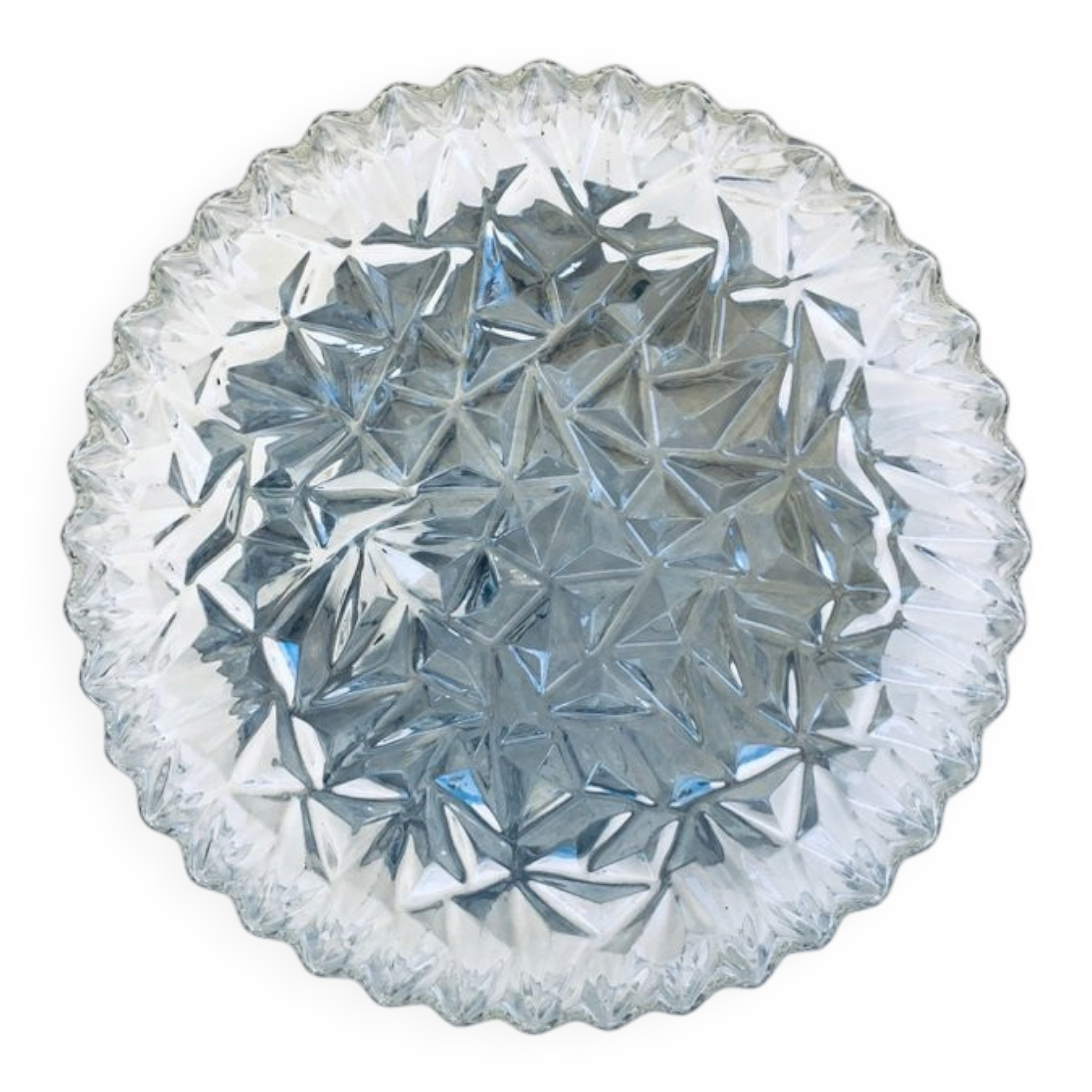 German wall lamp in crystal glass by Bur Leuchten, 1960s