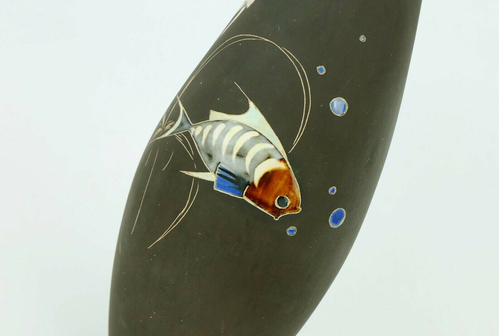 mid century VASE 50s organic shape fish decor model no. 2007 b