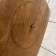 Table basse d’appoint scandinave en bois plateau pivotant vintage 50s