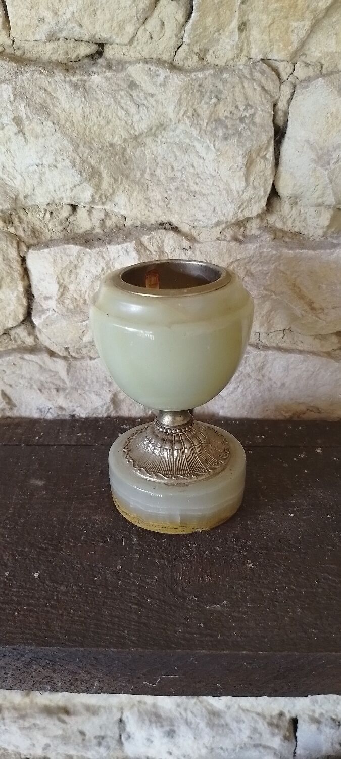 Bougeoir Vintage en albâtre