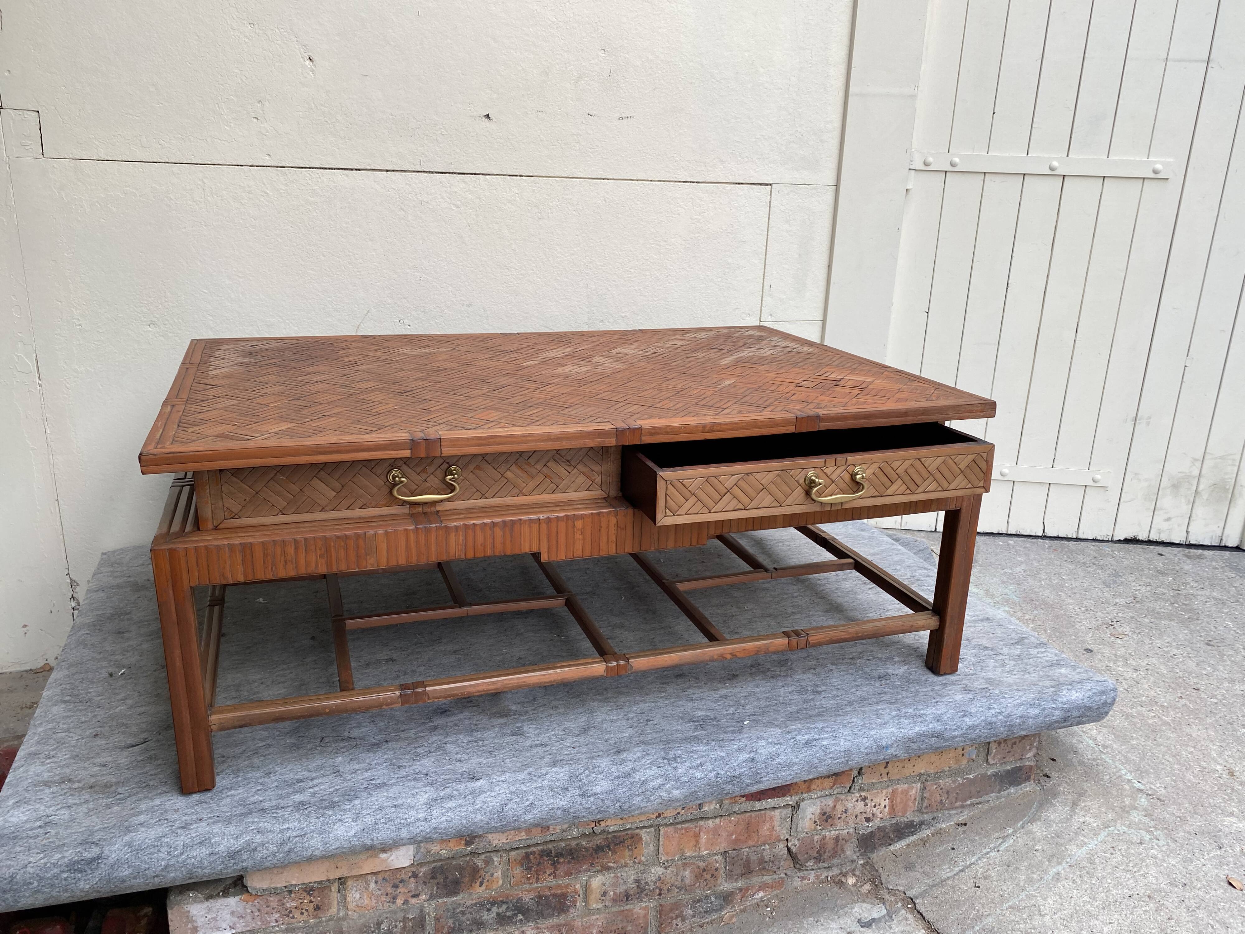Bamboo coffee table roche-bobois
