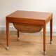 Meuble de couture teck et osier, Severin Hansen, 1950