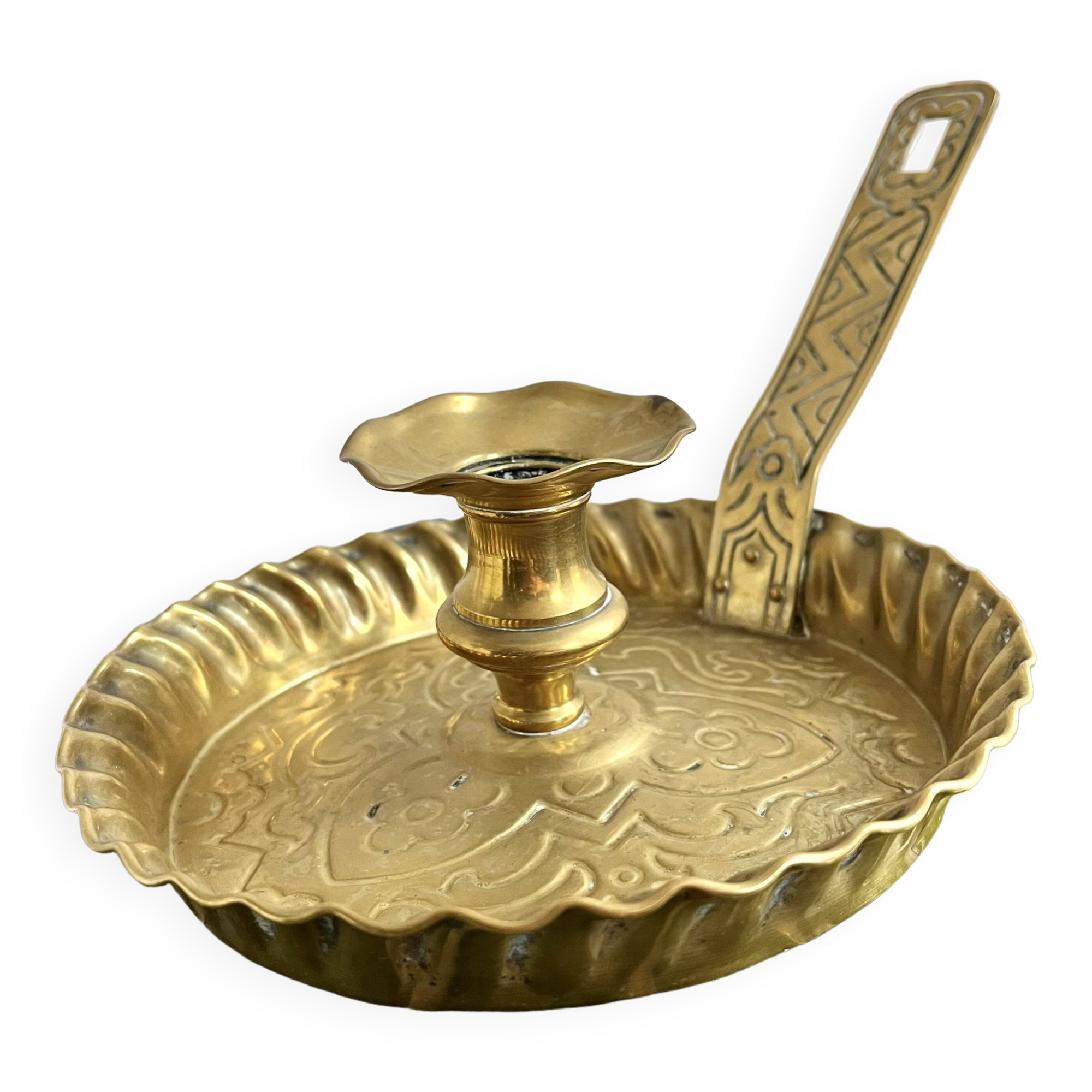 Antique XXL hand candle holder