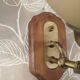 Paire d'appliques vintage bois et verre