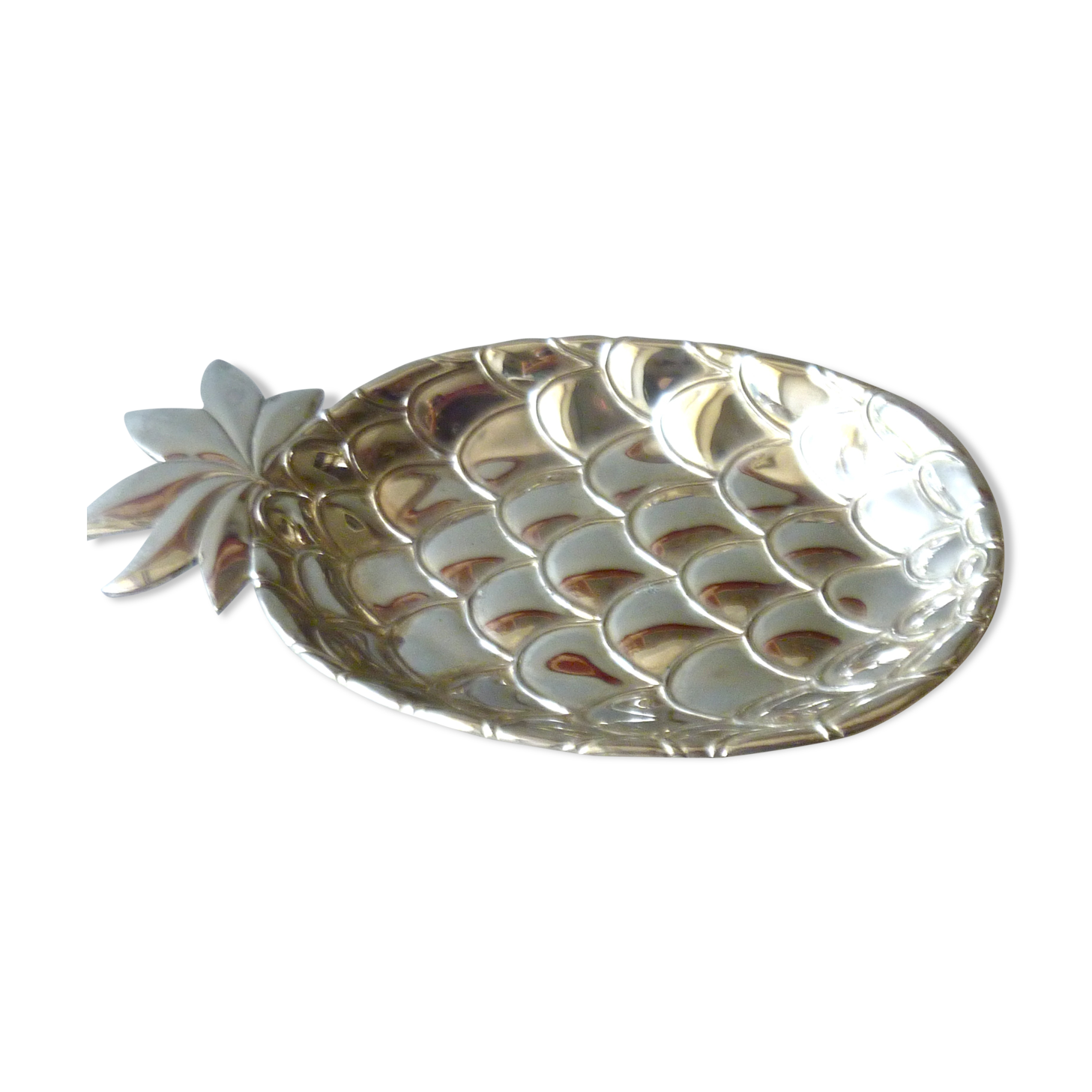 Empty pocket form silver metal pineapple, Silea, 70 years
