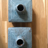 Set of 2 ceramic soliflore vases