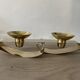 Vintage double Scandinavian candlestick in brass
