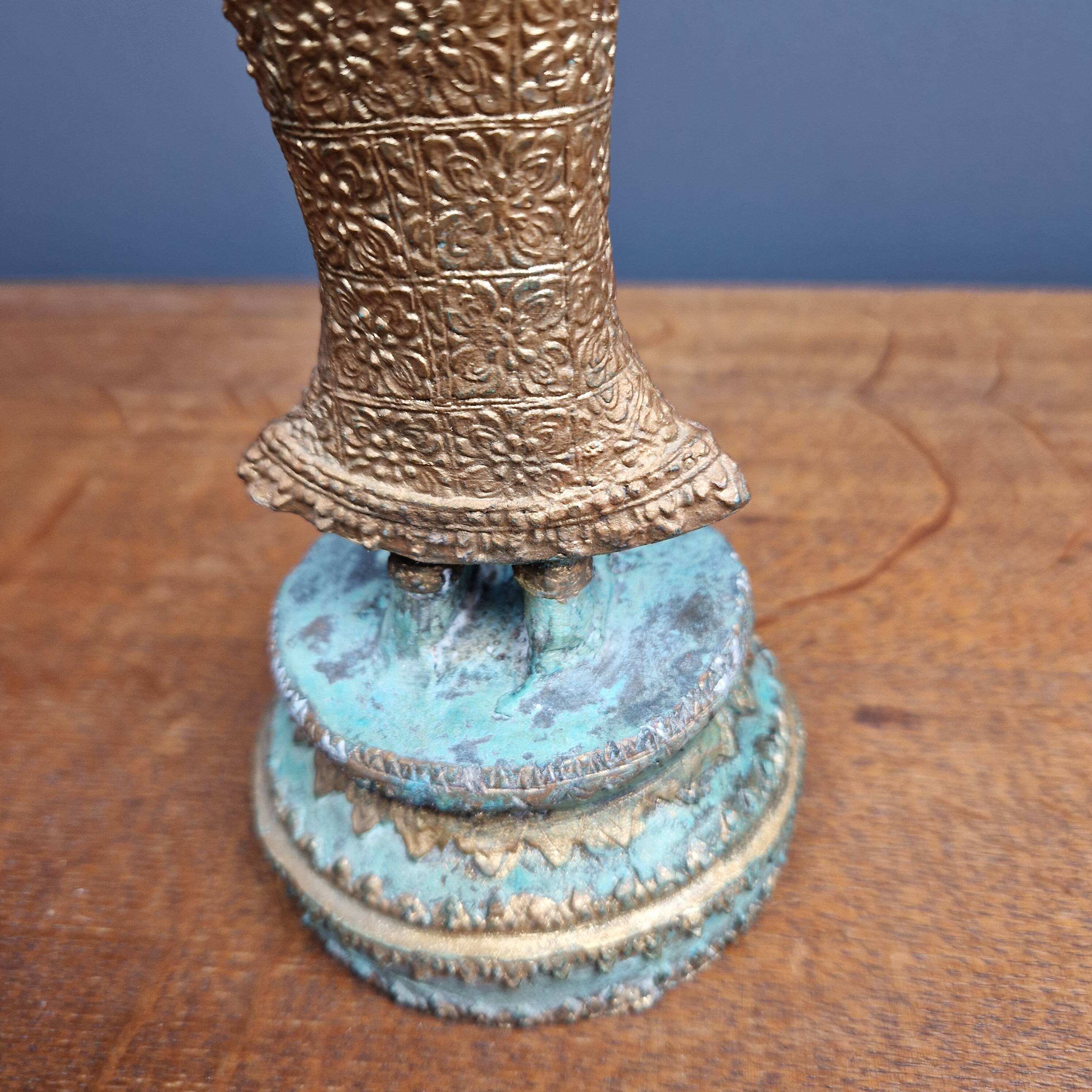 Ancient bronze sculpture divinity Apsara India 20th Hindu goddess statue