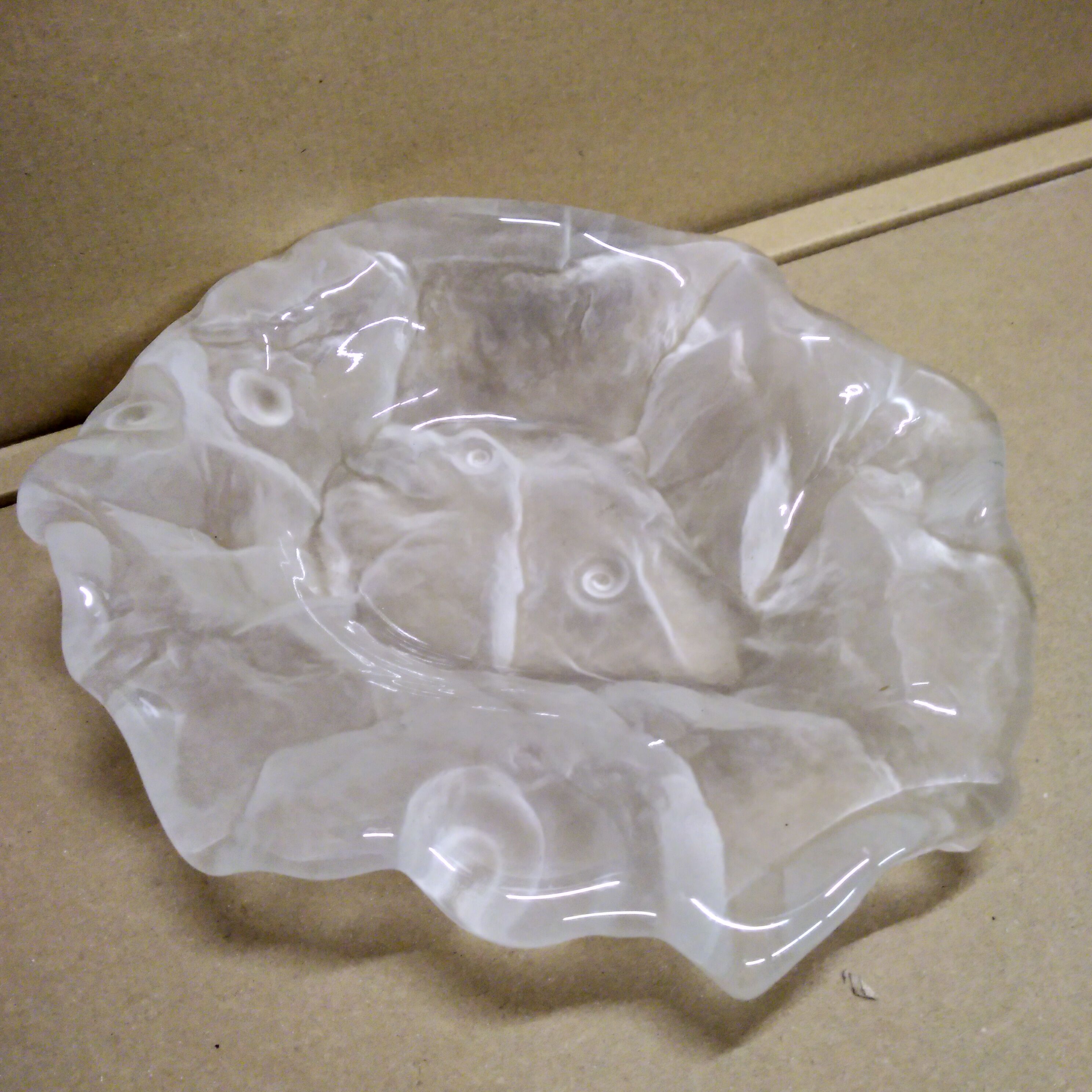 Empty pressed glass pocket 1970