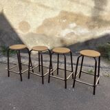 Set of 4 industrial stools
