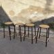 Set of 4 industrial stools